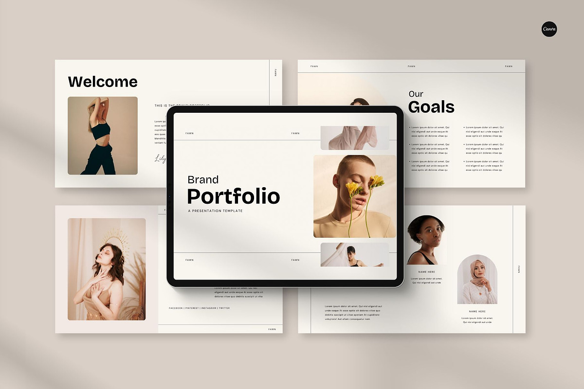 Brand Portfolio Template | Fawn, a Print Template by BoldNStudio (Photo 1 of 7)