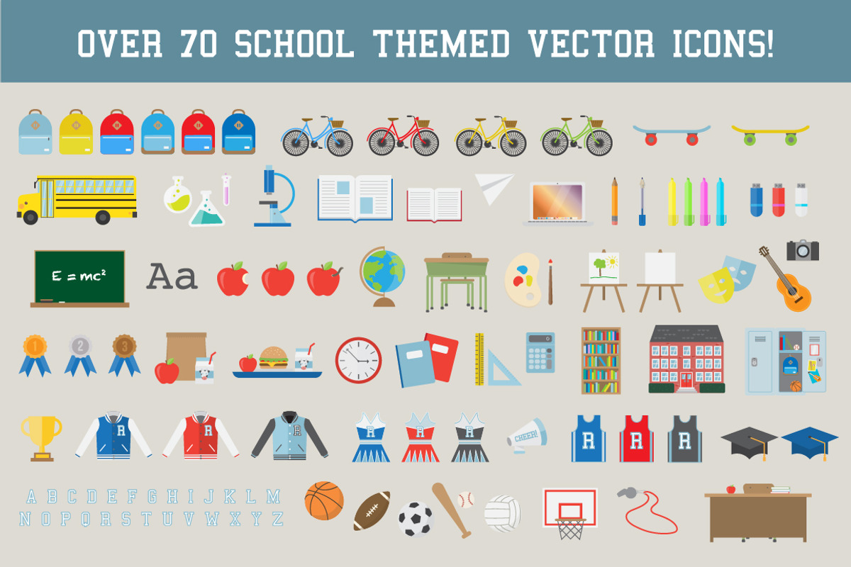Back To School Vector Icon Set, a Solid Icon by GraphicsByKassy (Photo 2 of 7)