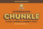 Chunkle - A Fun, Chunky, Bubbly Font, a Handwritten Font by Eric Pond Designs (Thumbnail 1 of 5)