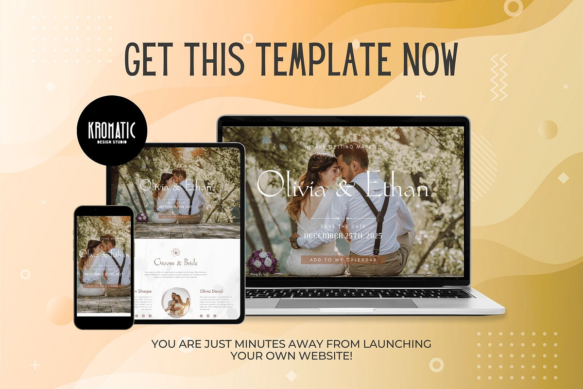 Wedding Invitation Website Template, a Landing Page Template by Kromatic Design Studio (Photo 8 of 8)
