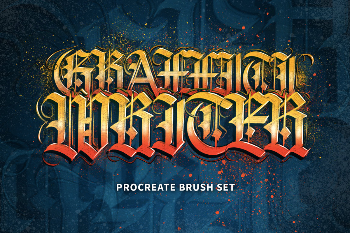Graffiti Writer Procreate Brushes, a Brush Add-On by Jake Rainis (Photo 1 of 15)