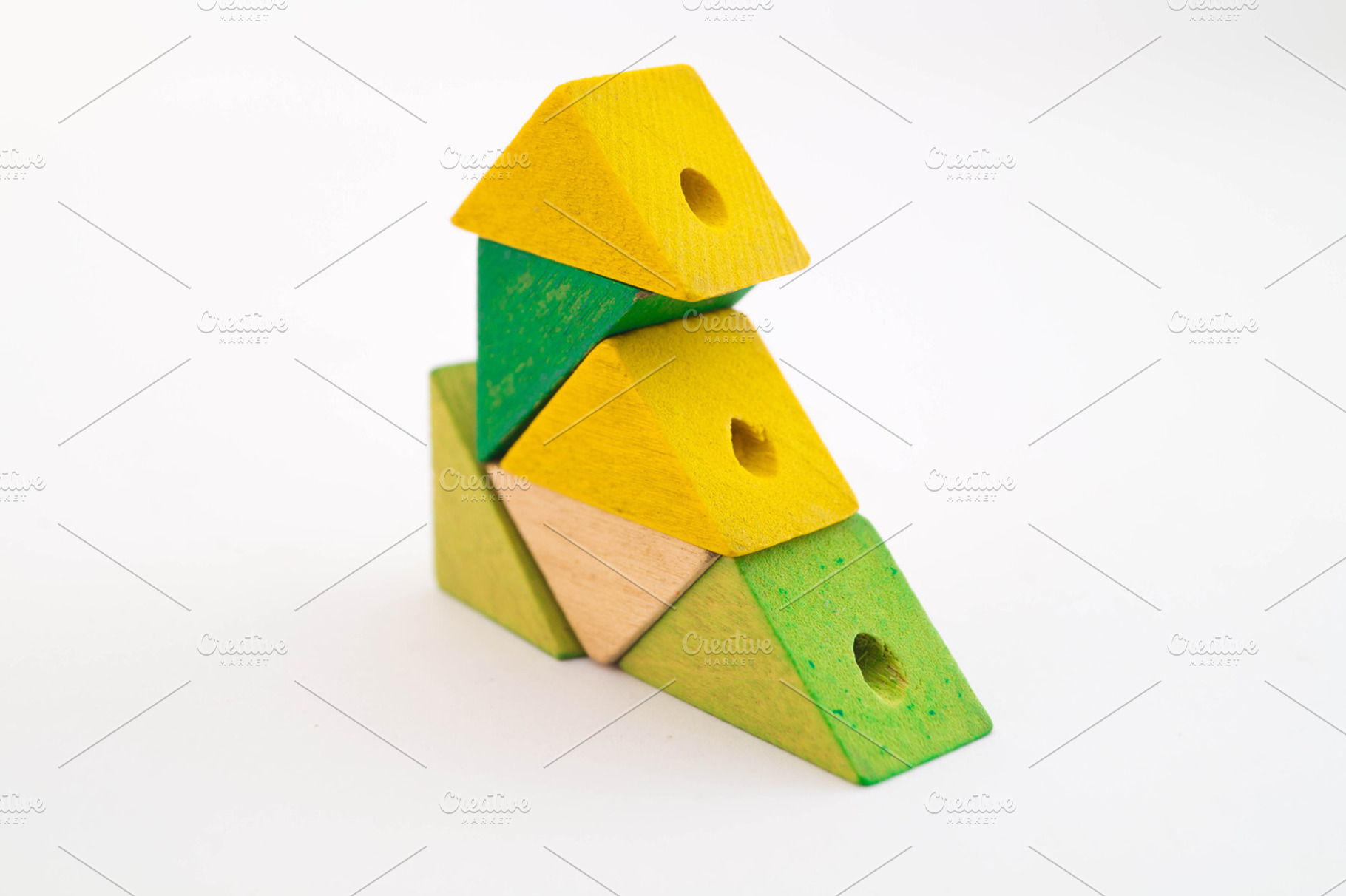 Yellow Green Wood Toy