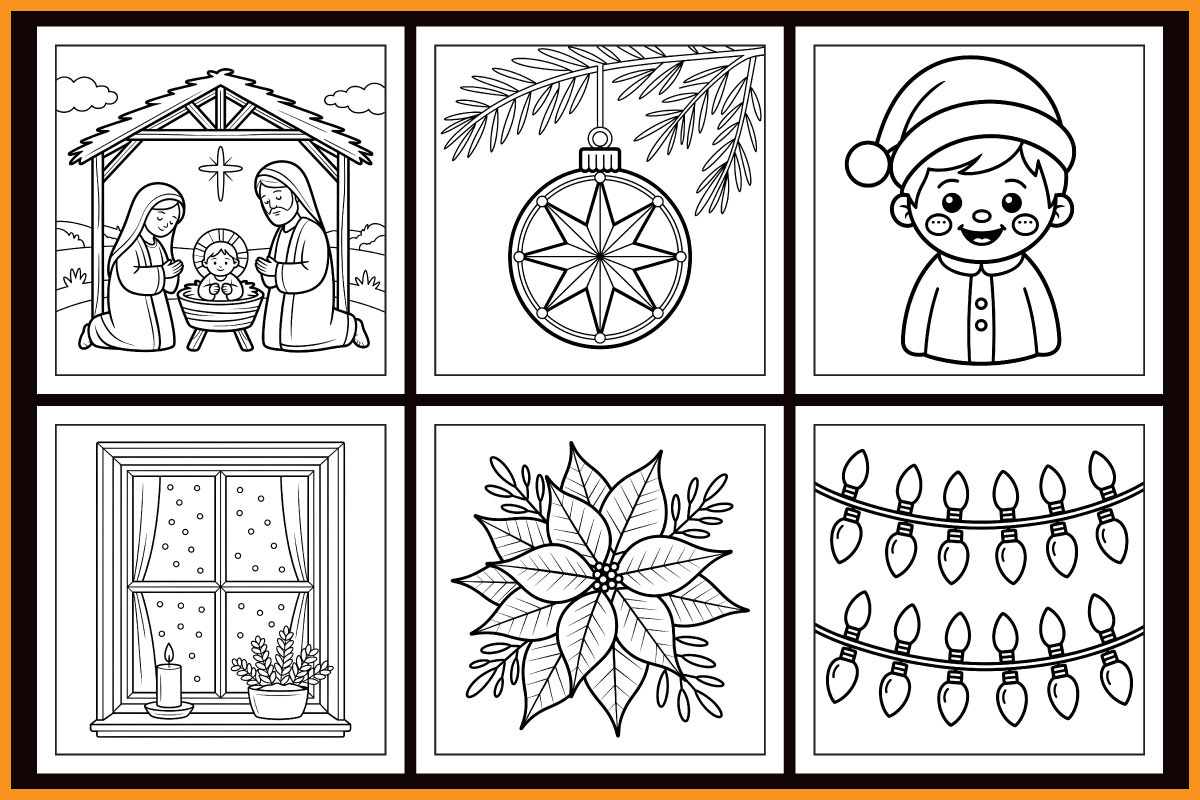 Christmas Holiday Coloring Book, a Seasonal Illustration by protabsorkar11 (Photo 3 of 4)