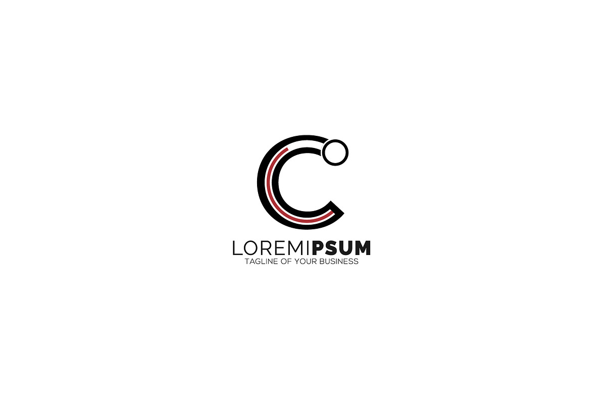 letter c logo design initial line, a Branding & Logo Template by OmerStudio