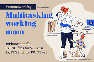 Multitasking working mom