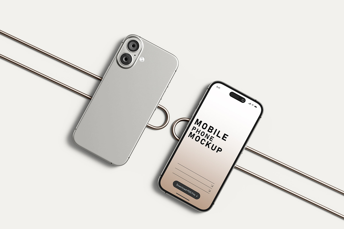 iPhone 16 Pro Mockup Set, an iPhone Mockup by pixelmock (Photo 4 of 14)