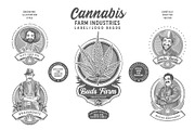 Cannabis Farm Label & logo Badge, a Branding & Logo Template by The Design For Co. (Thumbnail 1 of 6)