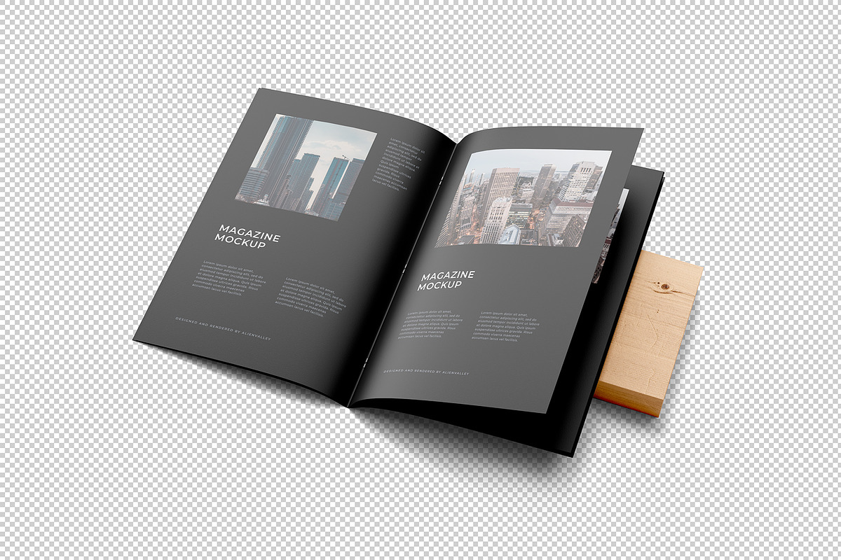 Magazine Mockup, a Books & Magazine Mockup by AlienValley (Photo 2 of 9)