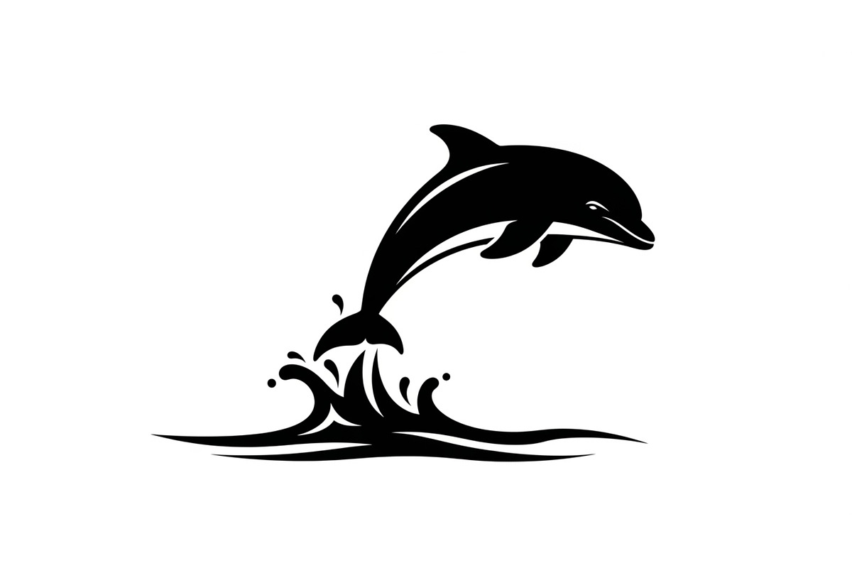 Dolphin Jumping Silhouette Vector, an Illustration by Designs_River (Photo 22 of 51)