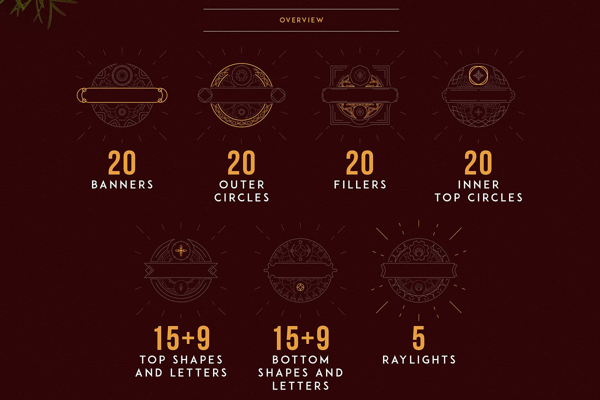Emblem Creator all in one file -50%, a Branding & Logo Template by VP Fonts (Photo 3 of 10)
