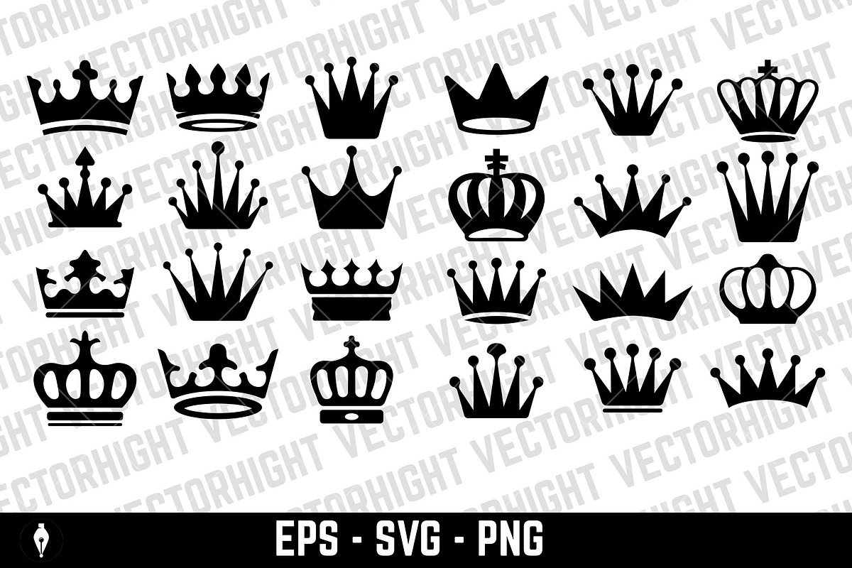Set of crown icons, an Object Graphic by Vectorhight (Photo 3 of 3)