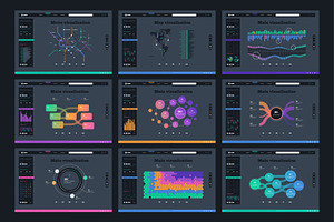 Vector UI Kit for infographics Chart