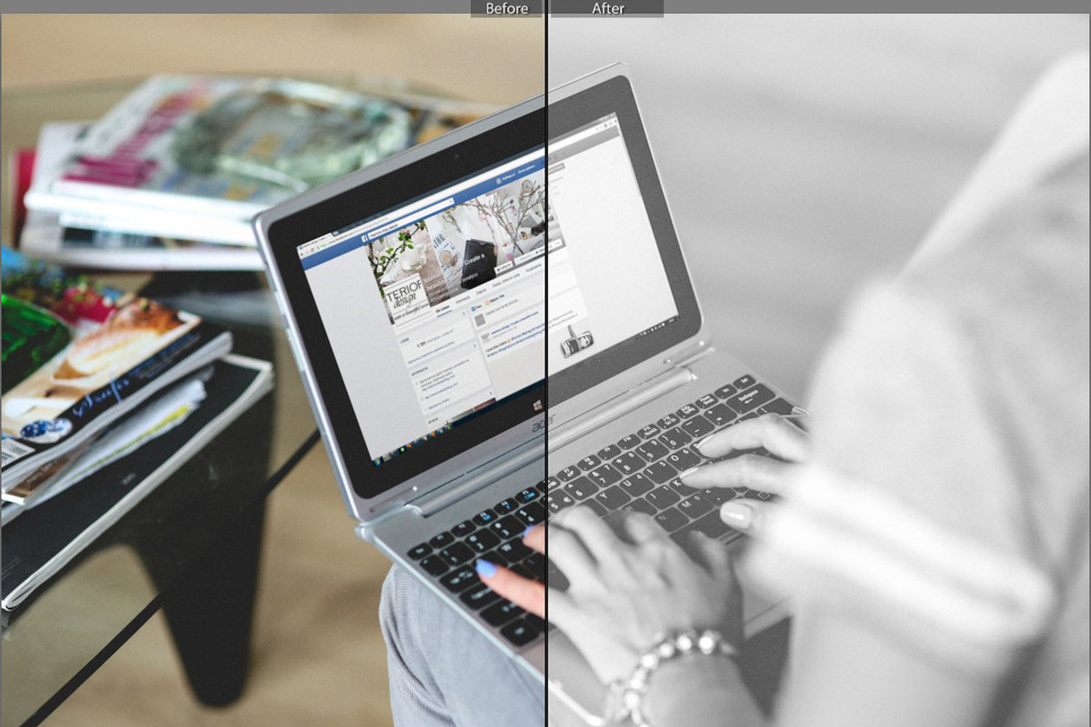 Black and white lightroom presets preview 3