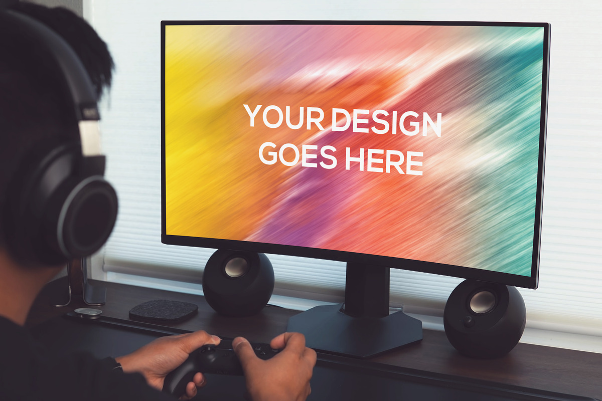 Gamer Console Setup Mockup #18, a Books & Magazine Mockup by Laura