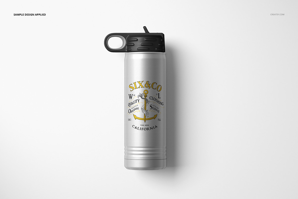 S. Steel 20 oz. Water Bottle Mockup, a Product Mockup by creatsy5 (Photo 4 of 12)