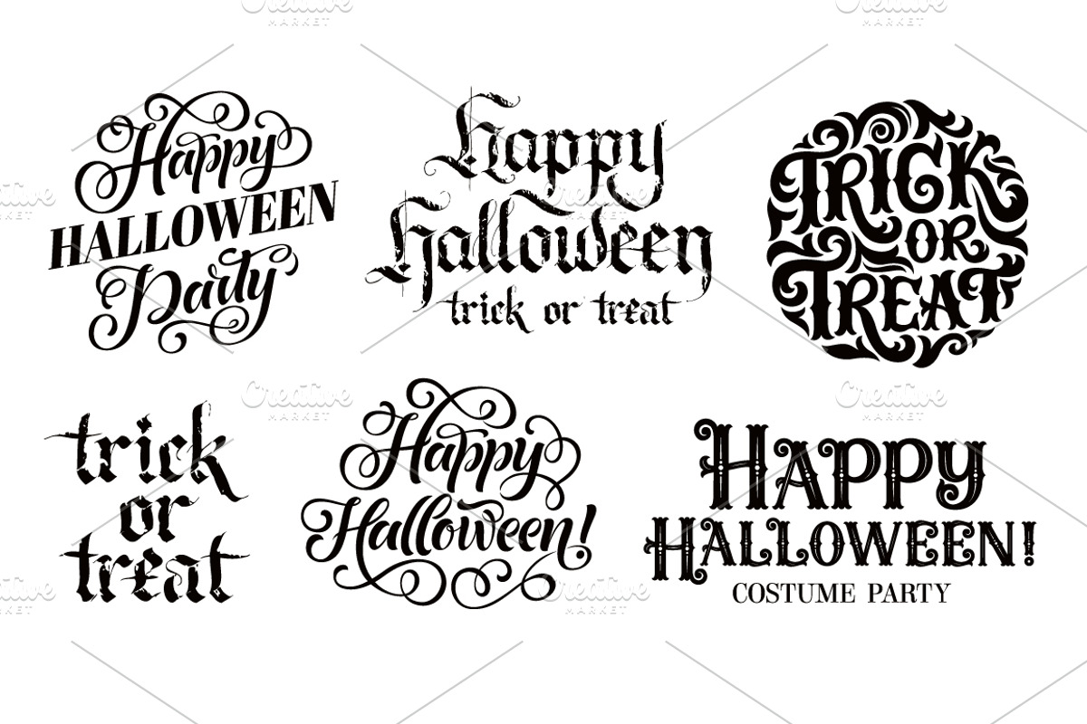6+6+6 Halloween hand lettering!, an Illustration by bariskina (Photo 2 of 4)
