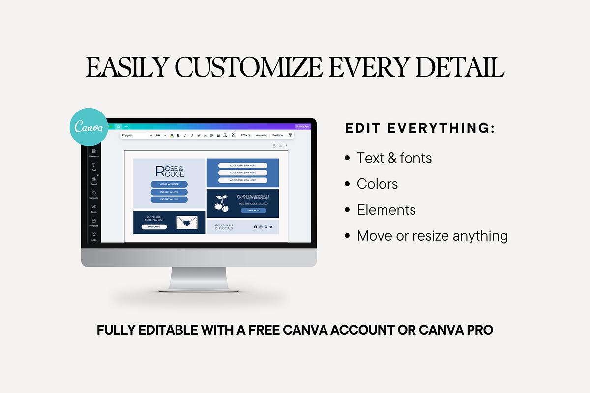 Canva Link In Bio Template, a Landing Page Template by Anna Design Studio (Photo 3 of 10)