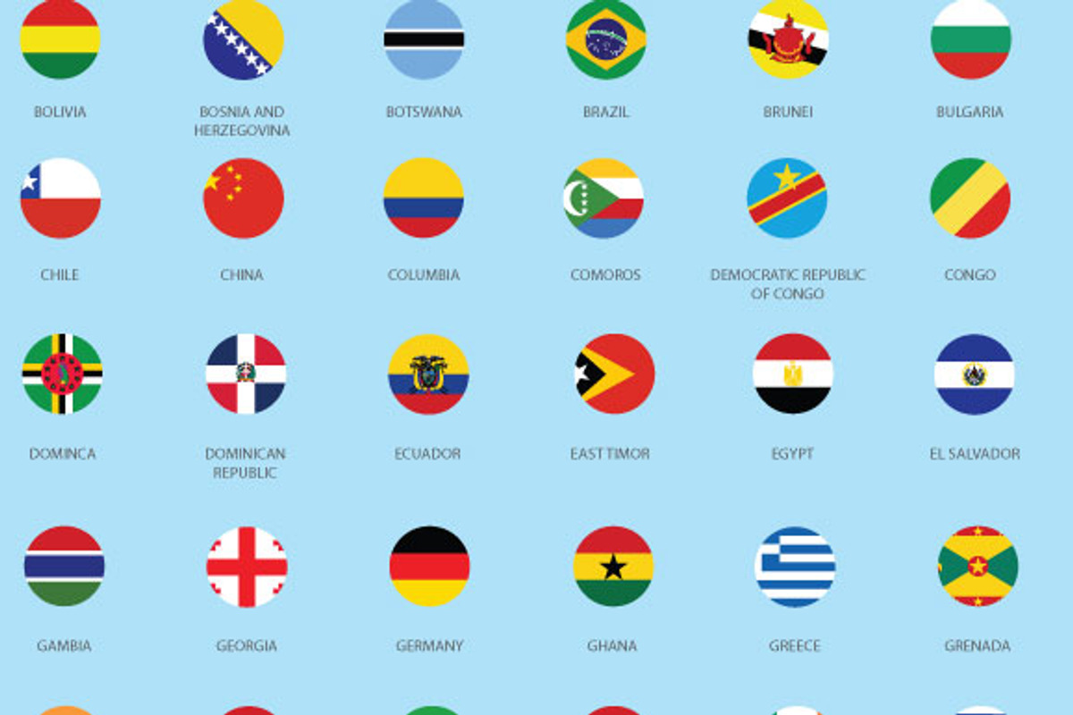 Flat World Flag (round & rectangle), an Illustration by Design Shop (Photo 5 of 5)