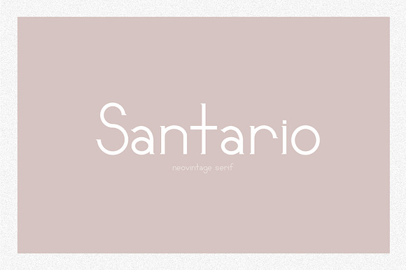 Santario | a serif font preview 5