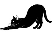 Cute Cat Silhouette Vector Mega, an Animal Illustration by Designer_Momina (Thumbnail 25 of 31)