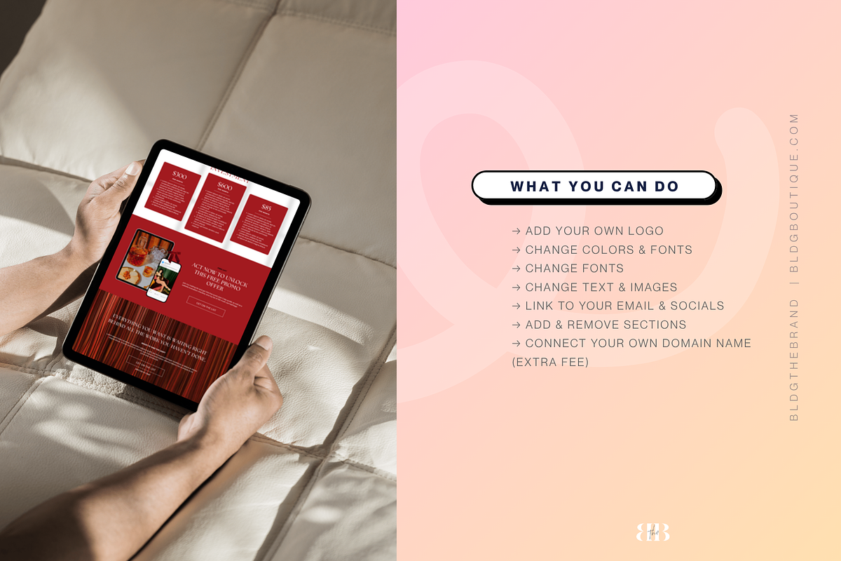 Bold Red Canva Coaching Website, a Landing Page Template by BLDGtheBoutique (Photo 6 of 9)