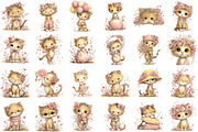 Whimsical Spring Cat Clipart Png, an Illustration by designcity5 (Thumbnail 2 of 5)