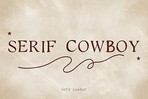 Serif Cowboy – Rustic Elegance, a Sans Serif Font by adenpinkstore