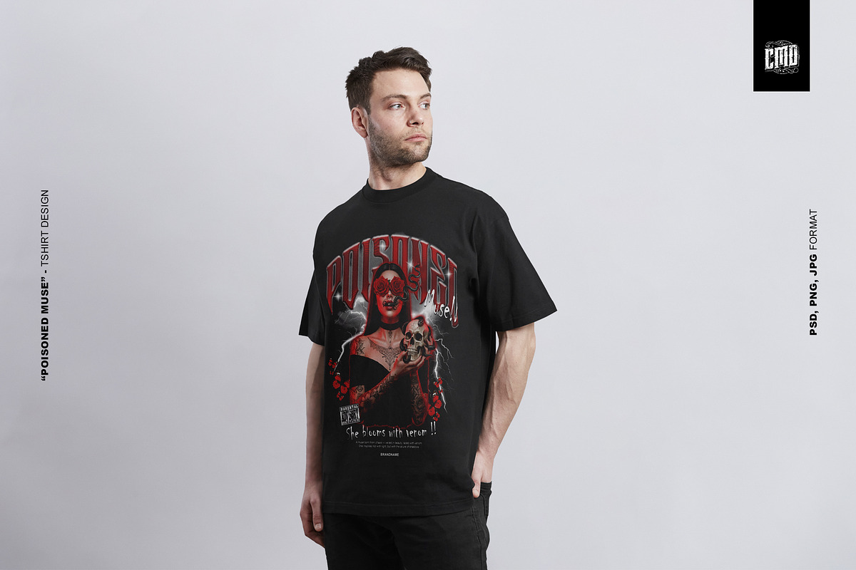 Poisoned Muse – Gothic T-Shirt Art, an Object Graphic by Cmd Project (Photo 3 of 9)