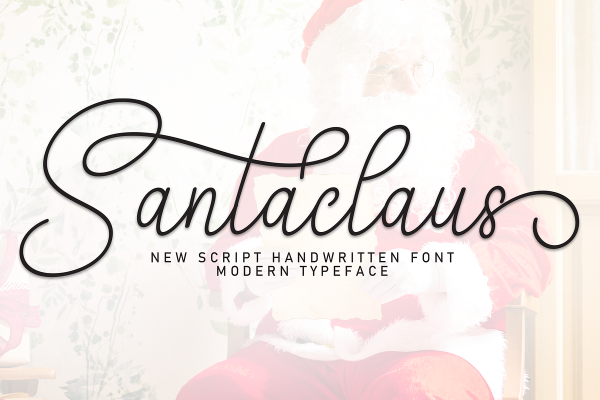 Santaclaus | Script Font, a Handwritten Font by Scratchones (Photo 1 of 9)