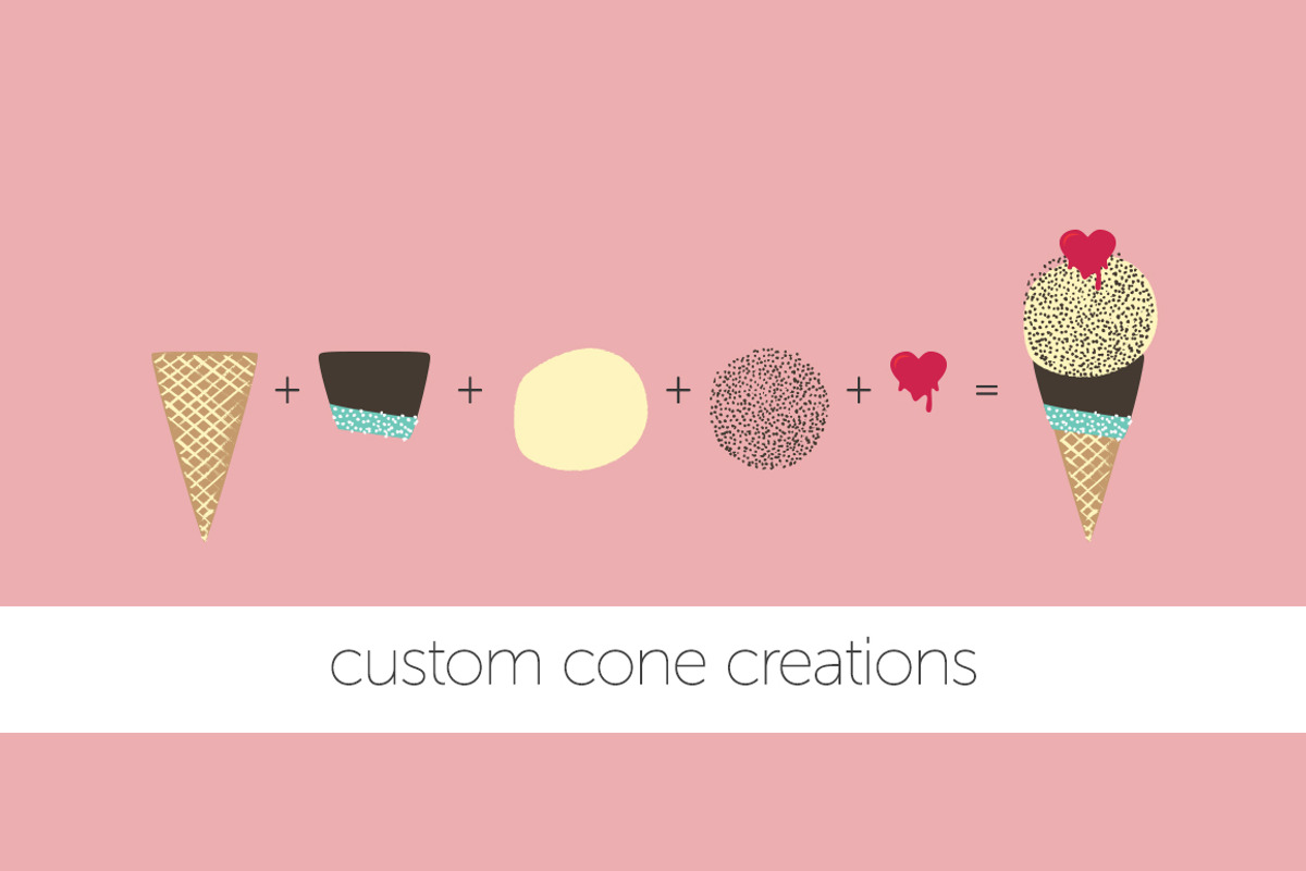 Ice Cream Cone and Dish Designs, an Illustration by Studio Meraki (Photo 2 of 6)