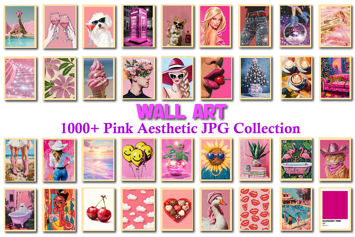 Pink Aesthetic Wall Art Collection, a Wallpaper Photo by Chipshpow Graphics (Photo 1 of 10)