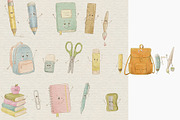 Cute Watercolor School Supplies Set, an Education Illustration by AlenaVlasko stock Market (Thumbnail 4 of 4)