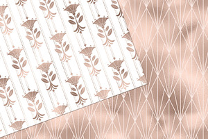 Blush Pink Art Deco Patterns