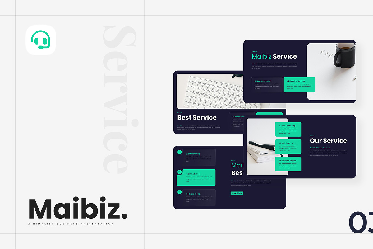 Maibiz – PowerPoint Template, a Presentation Template by Ermedia Studio (Photo 4 of 8)