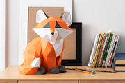 Baby Fox 3d papercraft template, a Stationery Template by Sofs designs (Thumbnail 2 of 3)