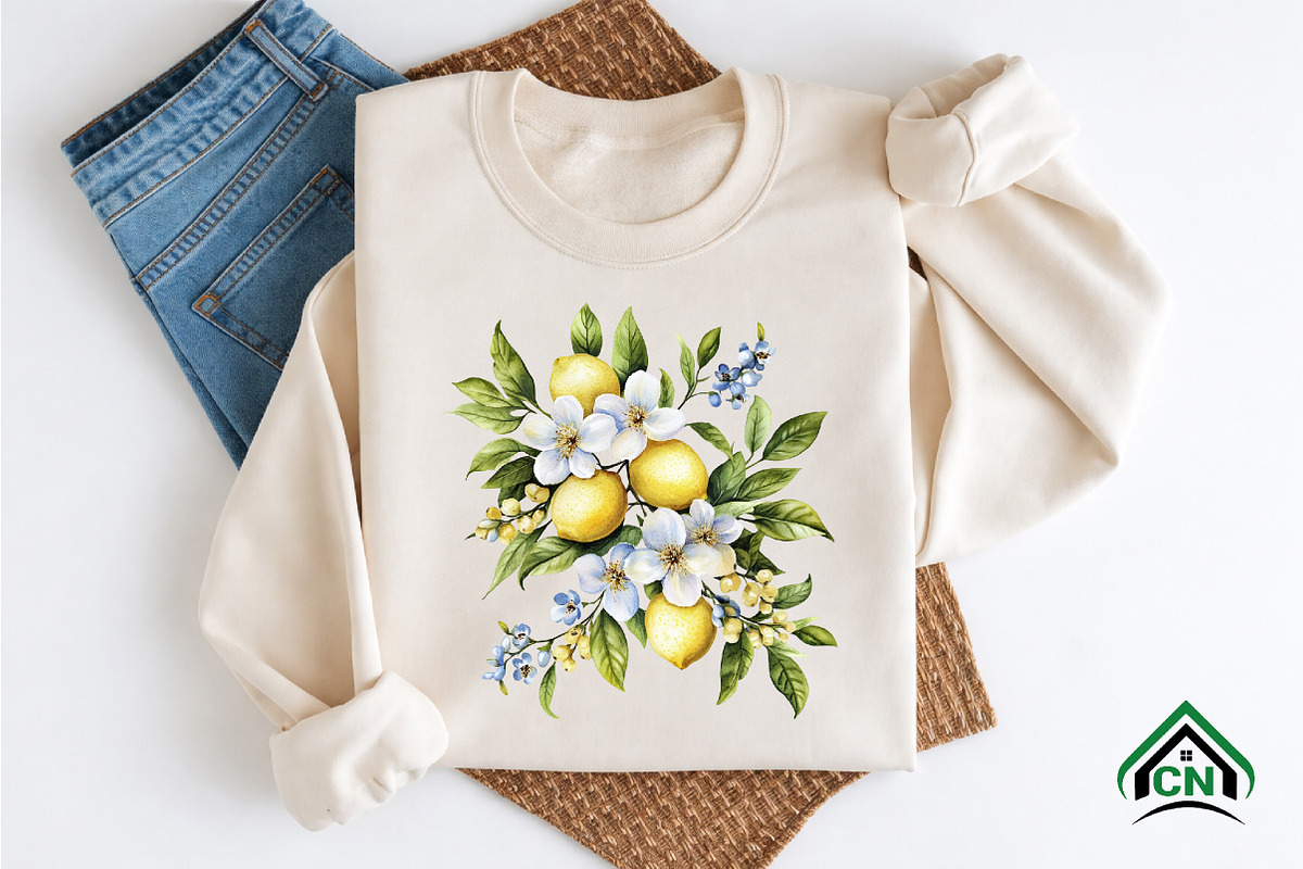 Watercolor Lemon Blossom Clipart, an Illustration by Craft Nest (Photo 8 of 12)