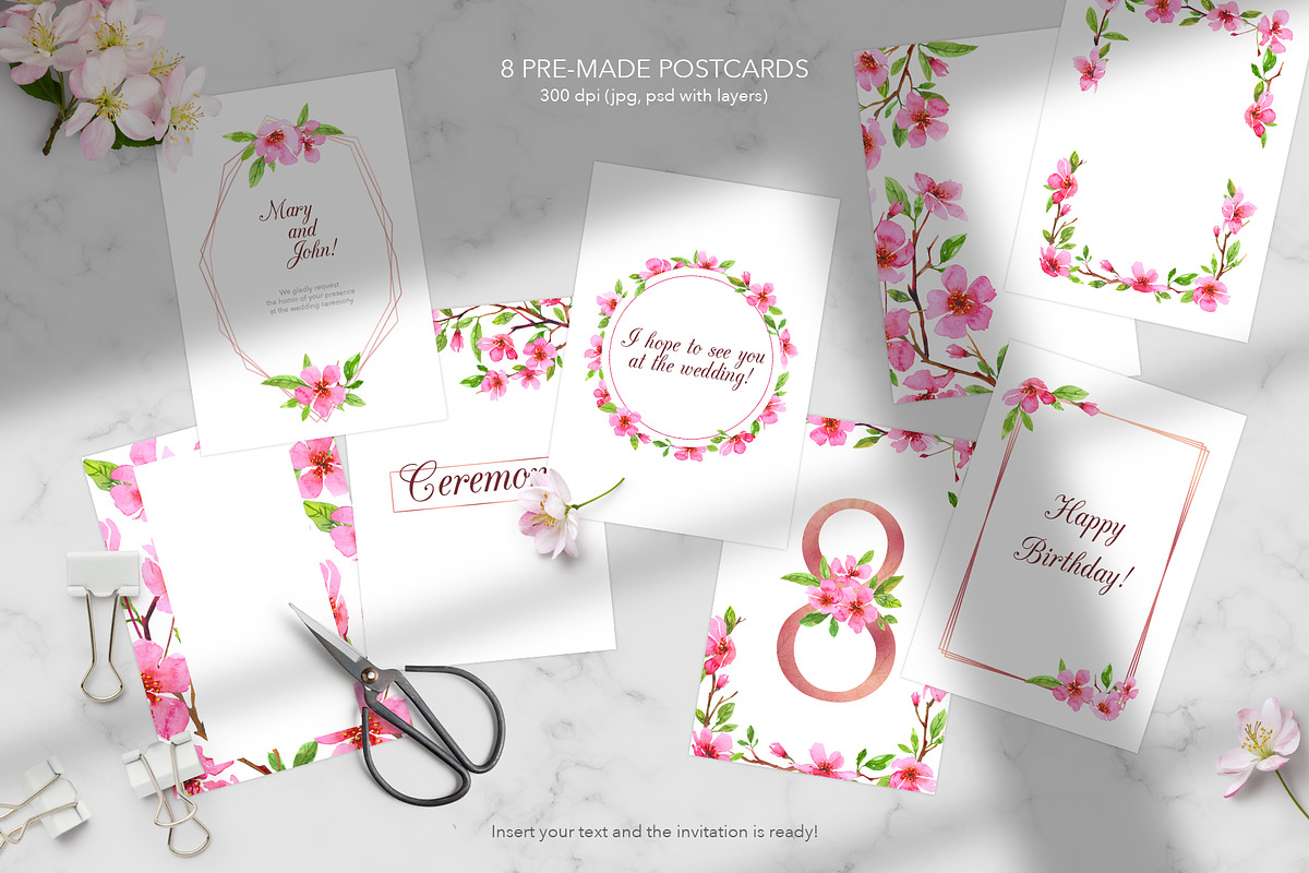 Spring flowers watercolor clipart, an Illustration by Brandianna (Photo 3 of 9)
