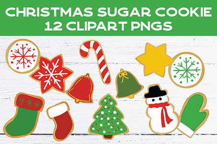 Christmas Clipart Sugar Cookies