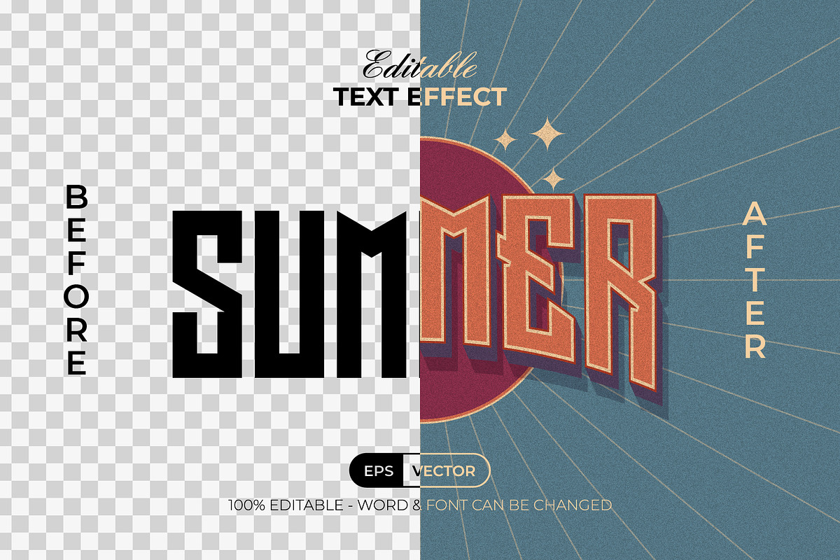 Summer Text Effect Vintage Style, a Layer Style Add-On by Mockmenot (Photo 2 of 2)