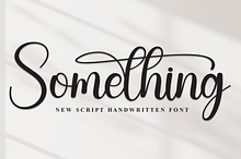 Something | Script Font