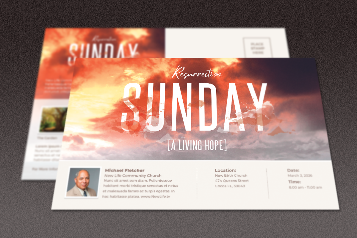 Resurrection Sunday Flyer | Canva, a Flyer Template by loswl (Photo 4 of 7)