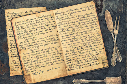 Handwritten antique recipe book, a Food & Drink Photo by LiliGraphie