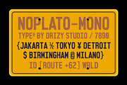 Noplato Mono - Condensed Monospaced, a Sans Serif Font by Drizy (Thumbnail 2 of 10)