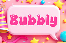 Bubbly - Bubble Display Font