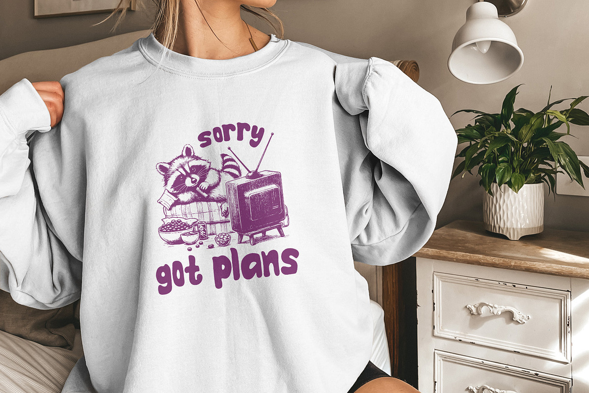 Sorry Got Plans, Funny Raccoon, an Illustration by SharpMarketplace (Photo 9 of 9)