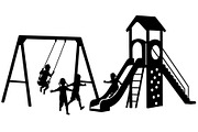 50 Kids Playground Silhouette Bundle, an Illustration by Gfx_Store (Thumbnail 38 of 51)