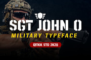 SGT. Jhon O - Stencil Font, a Sans Serif Font by tokokoo (Thumbnail 4 of 17)