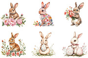 Easter Clipart Spring Bunnies, an Illustration by Designking (Thumbnail 4 of 5)