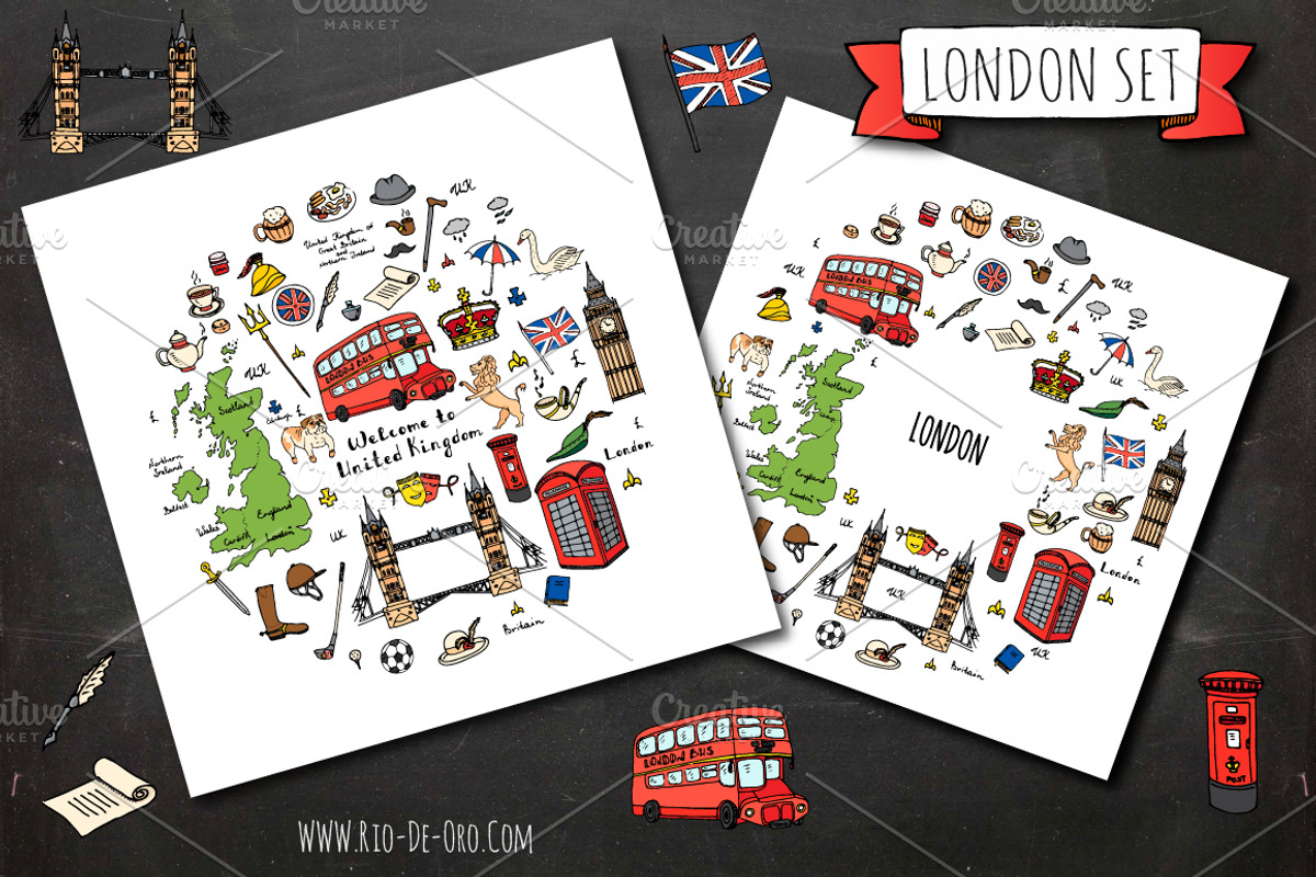63 London color hand drawn symbols!, a Graphic by Natasha-Pankina.com (Photo 3 of 5)