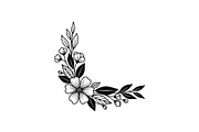 Floral Corner Ornament Clipart Bundl, an Illustration by Creativeshirt (Thumbnail 3 of 48)
